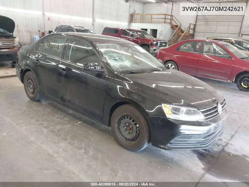 3VW267AJ7GM242621 2016 Volkswagen Jetta 1.4T S