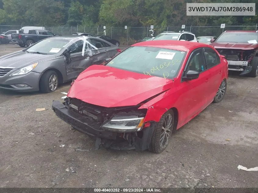 3VWD17AJ7GM286948 2016 Volkswagen Jetta 1.8T Sport