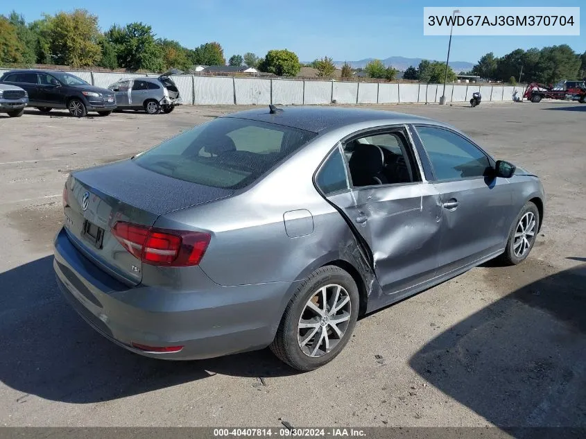 3VWD67AJ3GM370704 2016 Volkswagen Jetta 1.4T Se