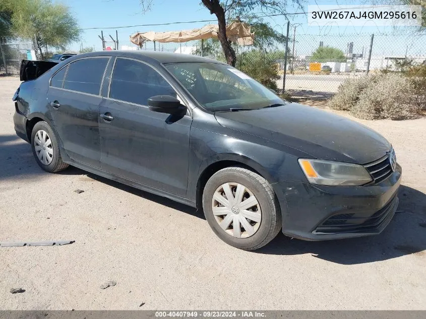 3VW267AJ4GM295616 2016 Volkswagen Jetta 1.4T S