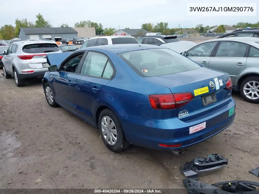 3VW267AJ1GM290776 2016 Volkswagen Jetta S