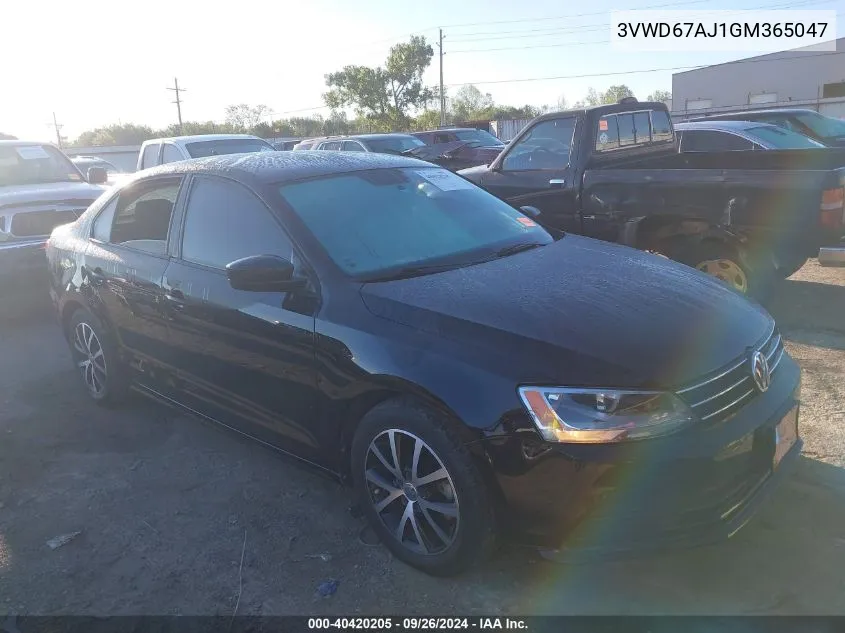 3VWD67AJ1GM365047 2016 Volkswagen Jetta Se