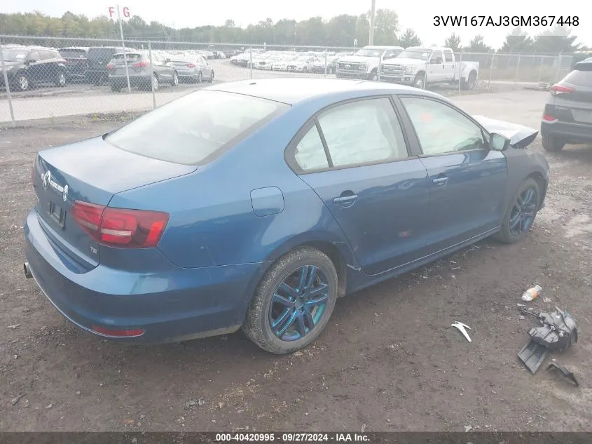 3VW167AJ3GM367448 2016 Volkswagen Jetta 1.4T S