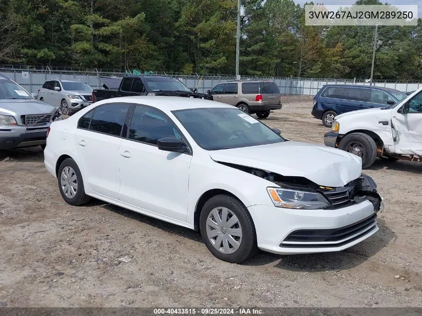 3VW267AJ2GM289250 2016 Volkswagen Jetta 1.4T S