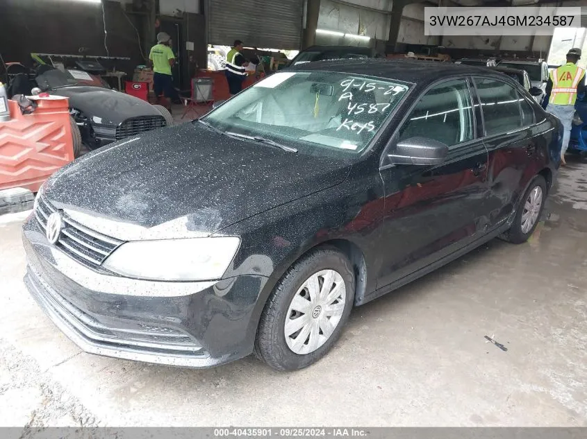 3VW267AJ4GM234587 2016 Volkswagen Jetta 1.4T S