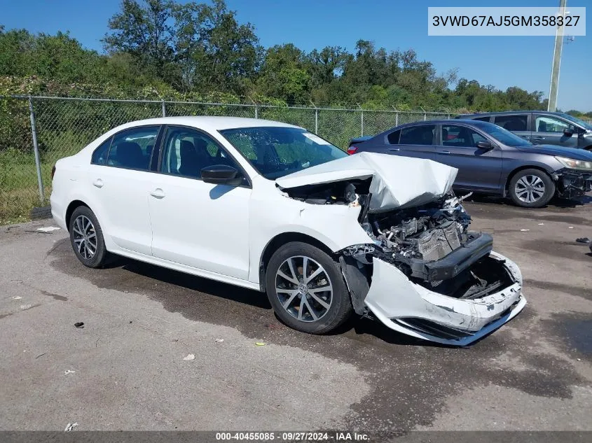 3VWD67AJ5GM358327 2016 Volkswagen Jetta 1.4T Se