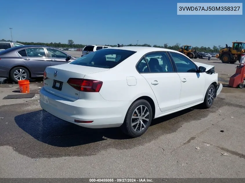 2016 Volkswagen Jetta 1.4T Se VIN: 3VWD67AJ5GM358327 Lot: 40455085