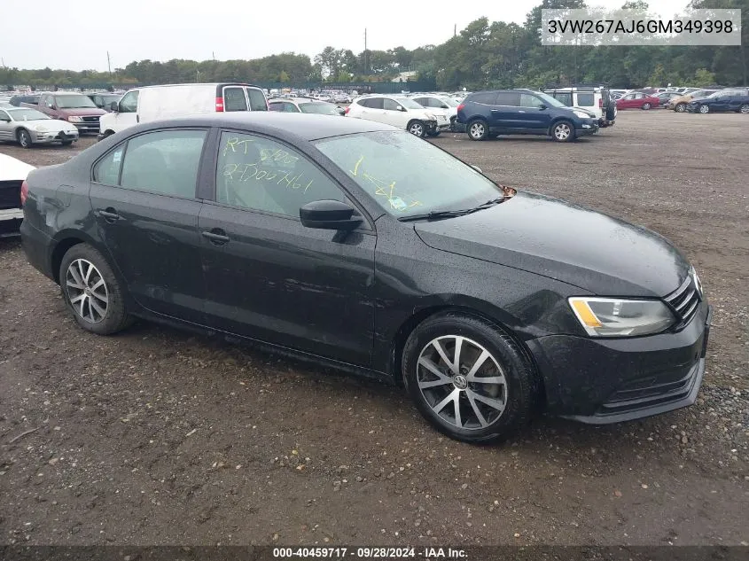 3VW267AJ6GM349398 2016 Volkswagen Jetta 1.4T S