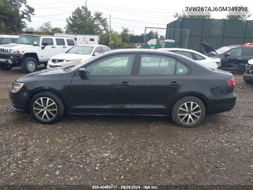 3VW267AJ6GM349398 2016 Volkswagen Jetta 1.4T S