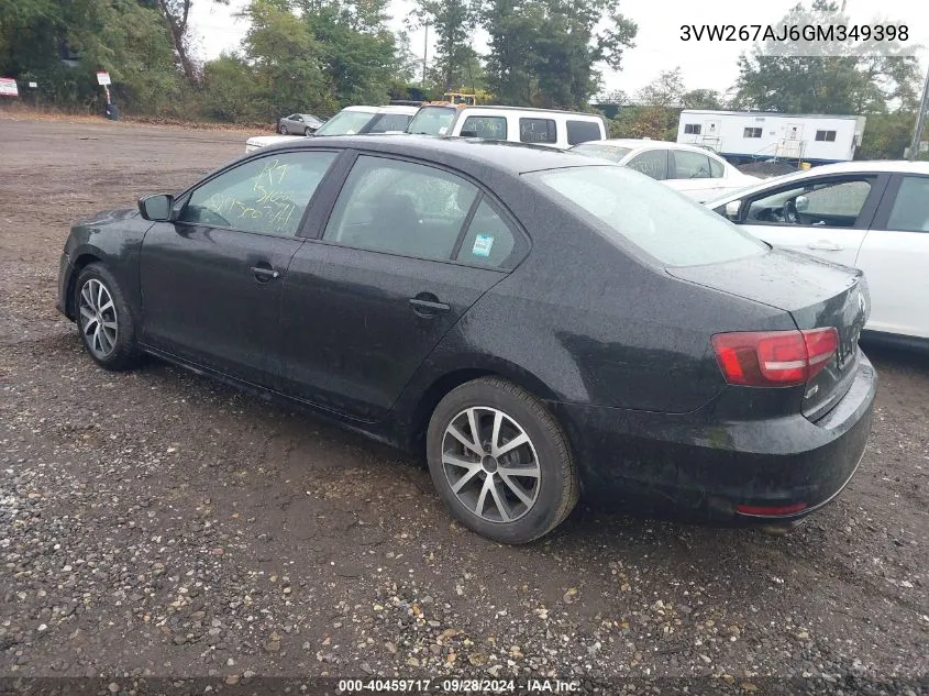 3VW267AJ6GM349398 2016 Volkswagen Jetta 1.4T S