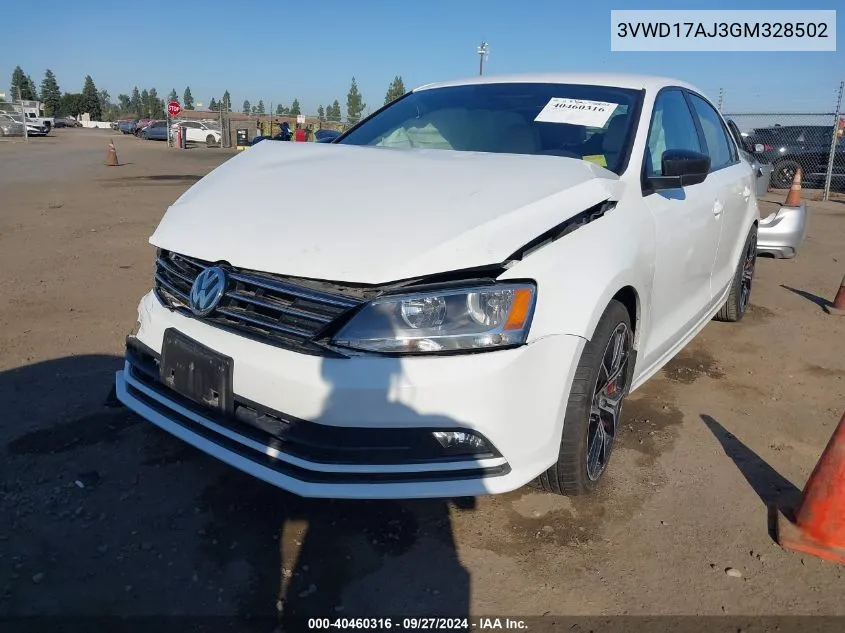 3VWD17AJ3GM328502 2016 Volkswagen Jetta 1.8T Sport