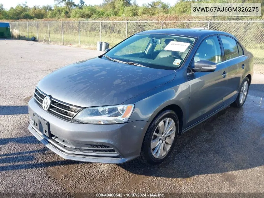 2016 Volkswagen Jetta 1.4T Se VIN: 3VWD67AJ6GM326275 Lot: 40460542