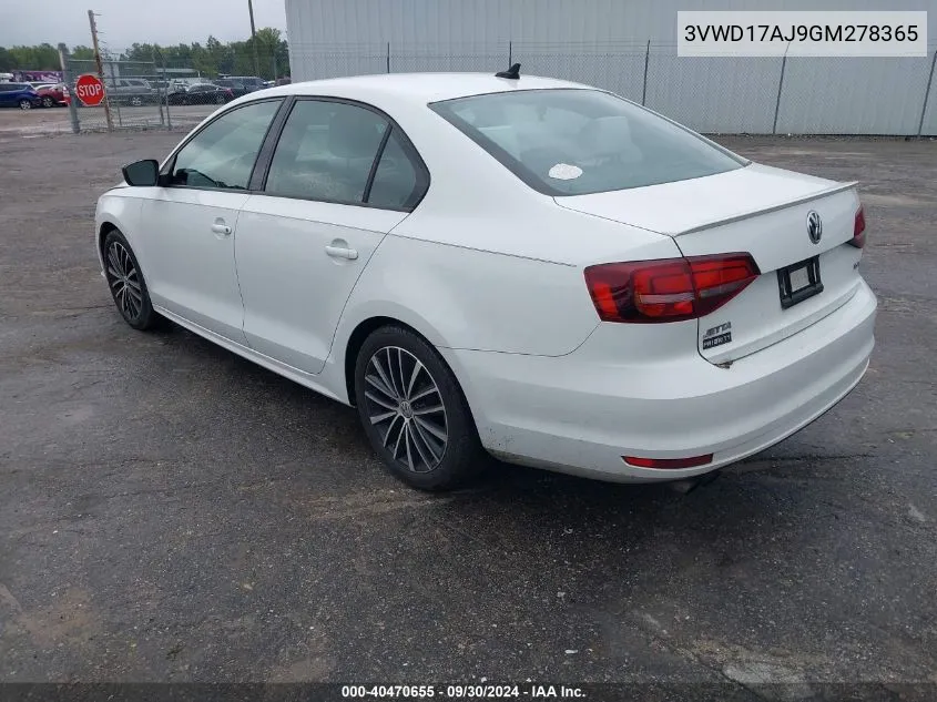 3VWD17AJ9GM278365 2016 Volkswagen Jetta 1.8T Sport