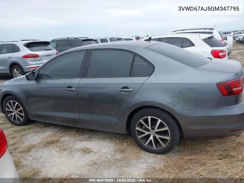 3VWD67AJ5GM347795 2016 Volkswagen Jetta Se