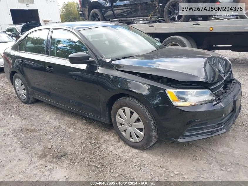 3VW267AJ5GM294376 2016 Volkswagen Jetta 1.4T S