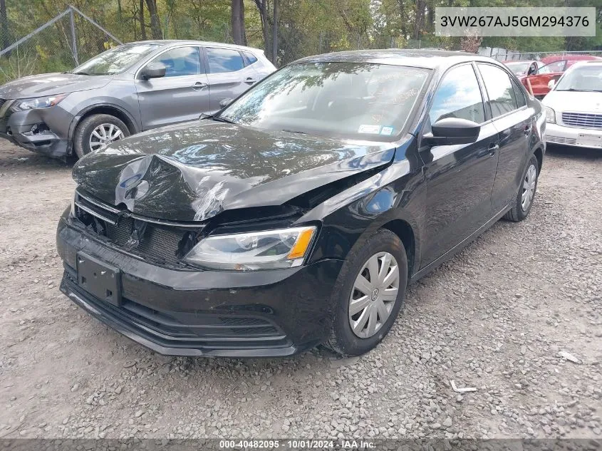 3VW267AJ5GM294376 2016 Volkswagen Jetta 1.4T S