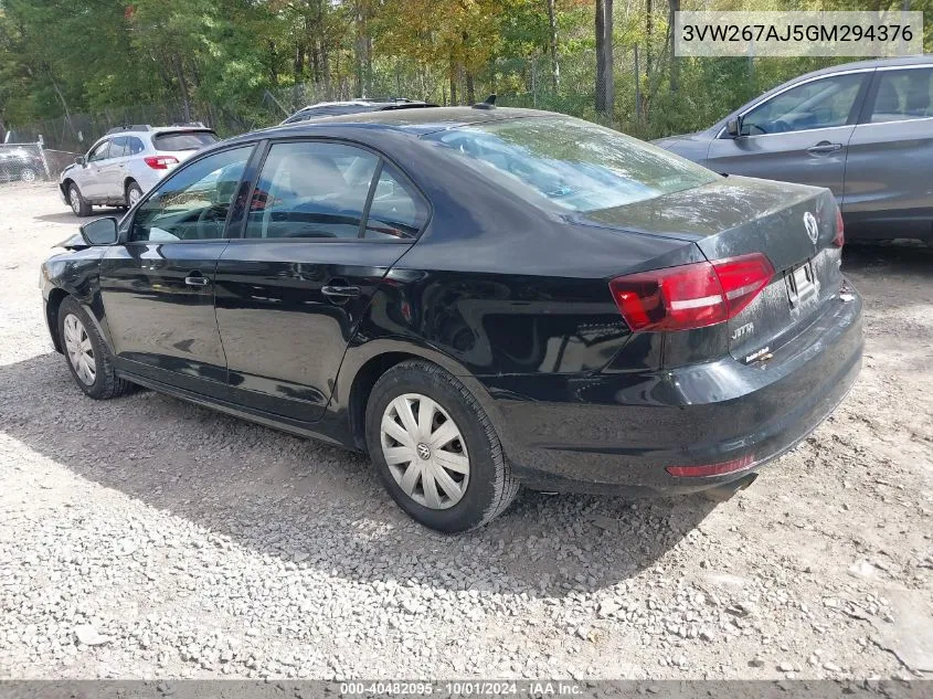 3VW267AJ5GM294376 2016 Volkswagen Jetta 1.4T S