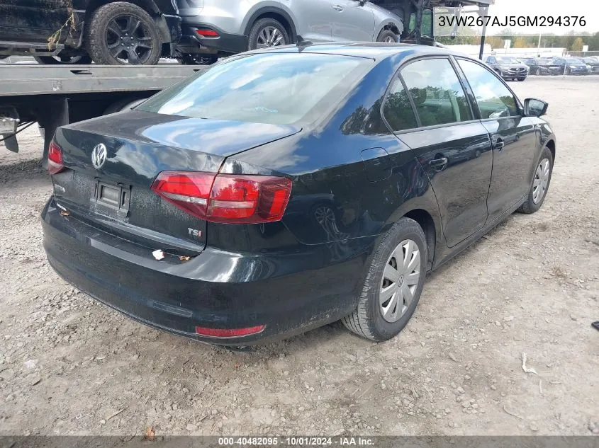 3VW267AJ5GM294376 2016 Volkswagen Jetta 1.4T S