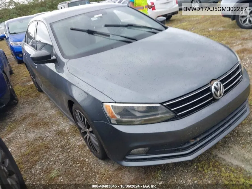 3VWD17AJ5GM302287 2016 Volkswagen Jetta Sport