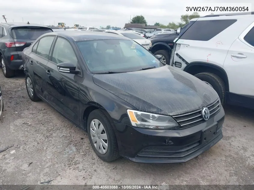 3VW267AJ7GM360054 2016 Volkswagen Jetta 1.4T S