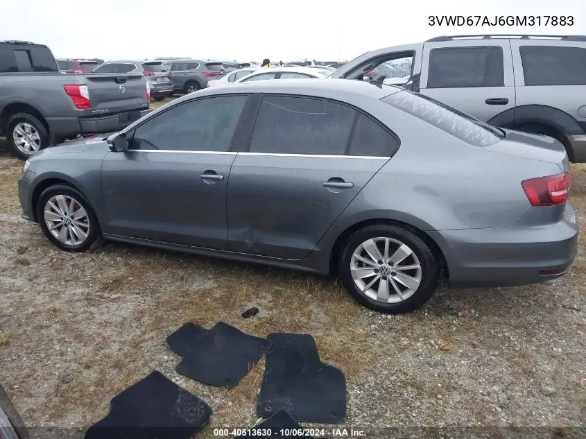 3VWD67AJ6GM317883 2016 Volkswagen Jetta 1.4T Se