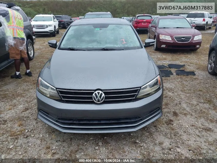 3VWD67AJ6GM317883 2016 Volkswagen Jetta 1.4T Se