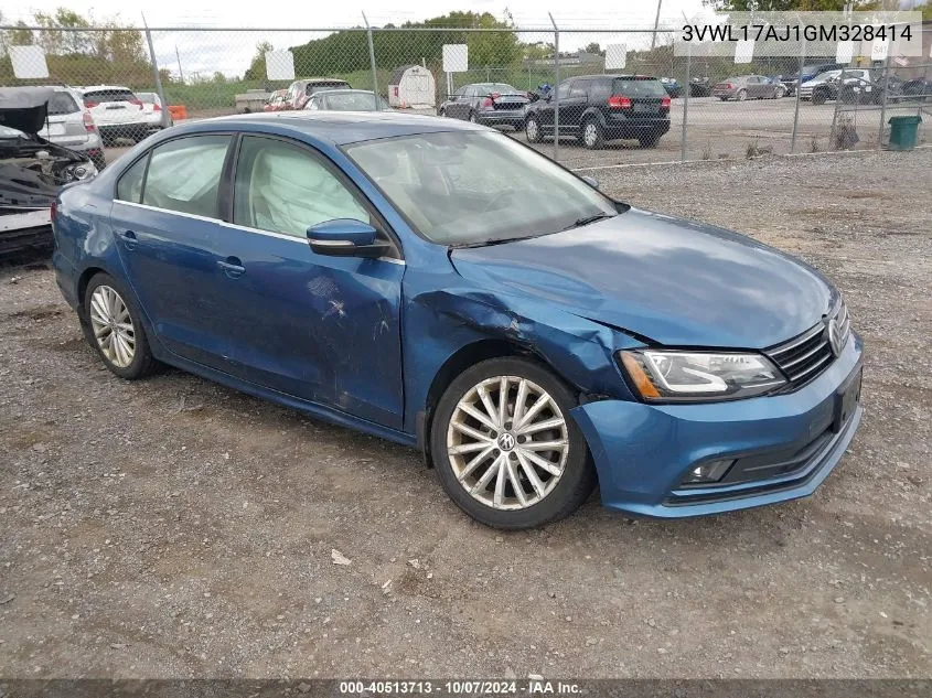 3VWL17AJ1GM328414 2016 Volkswagen Jetta 1.8T Sel