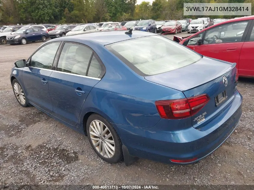 3VWL17AJ1GM328414 2016 Volkswagen Jetta 1.8T Sel