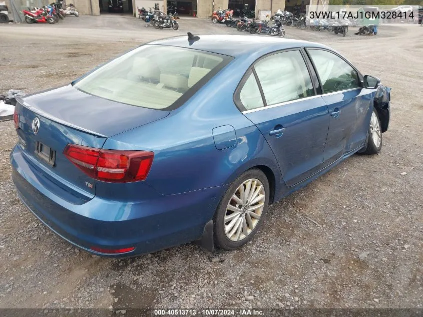 3VWL17AJ1GM328414 2016 Volkswagen Jetta 1.8T Sel