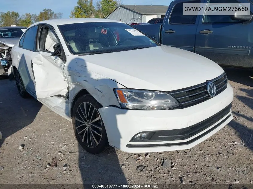 2016 Volkswagen Jetta Sport VIN: 3VWD17AJ9GM276650 Lot: 40518777