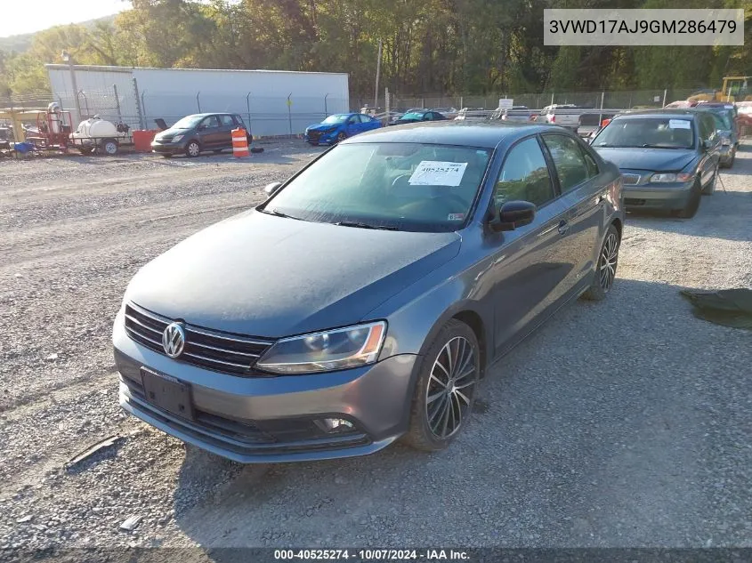 2016 Volkswagen Jetta 1.8T Sport VIN: 3VWD17AJ9GM286479 Lot: 40525274