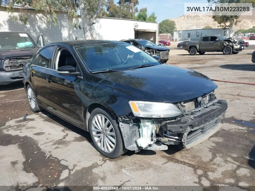 3VWL17AJ1GM223288 2016 Volkswagen Jetta 1.8T Sel