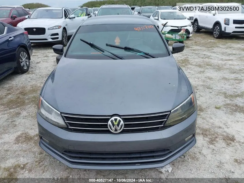 3VWD17AJ5GM302600 2016 Volkswagen Jetta Sport