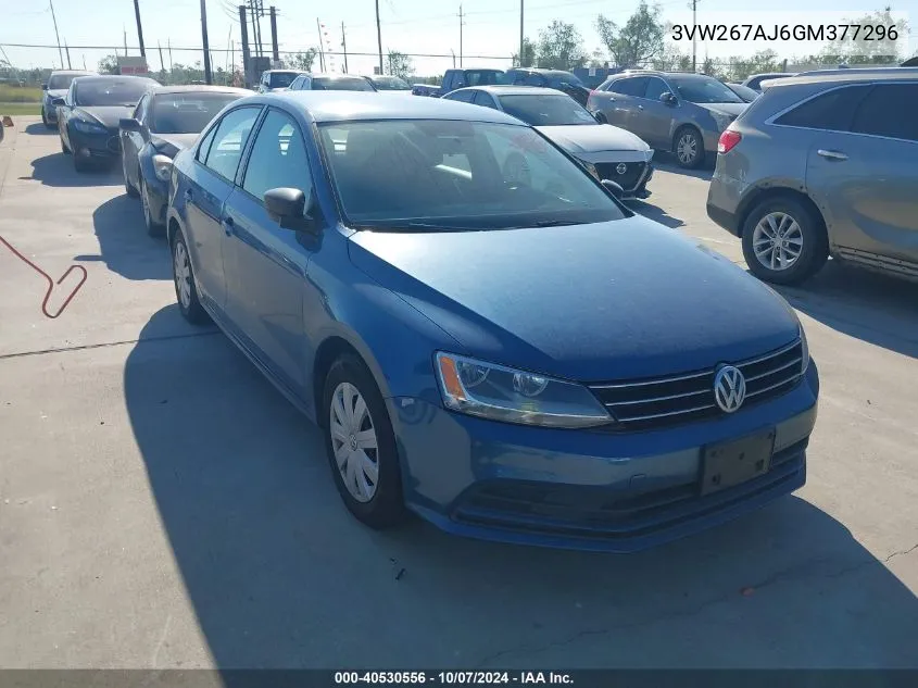 2016 Volkswagen Jetta 1.4T S VIN: 3VW267AJ6GM377296 Lot: 40530556