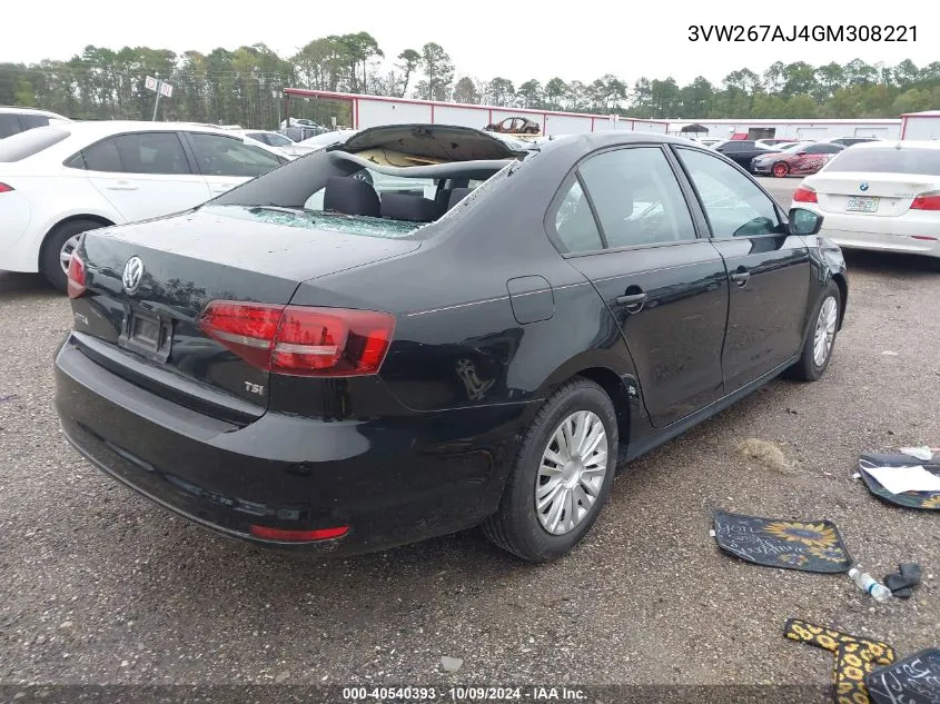 3VW267AJ4GM308221 2016 Volkswagen Jetta 1.4T S