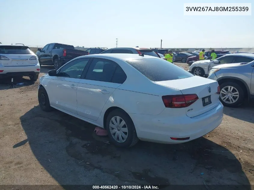 2016 Volkswagen Jetta 1.4T S VIN: 3VW267AJ8GM255359 Lot: 40562420