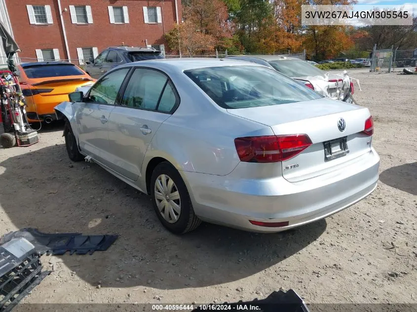 2016 Volkswagen Jetta 1.4T S VIN: 3VW267AJ4GM305545 Lot: 40596444