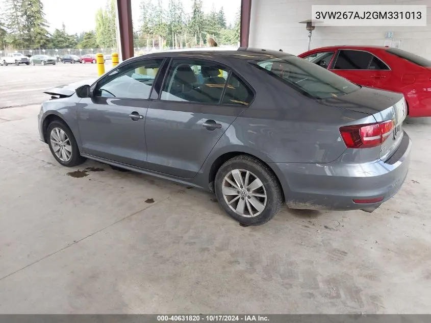 3VW267AJ2GM331013 2016 Volkswagen Jetta S