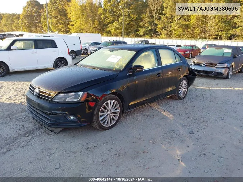 2016 Volkswagen Jetta 1.8T Sel VIN: 3VWL17AJ0GM380696 Lot: 40642147