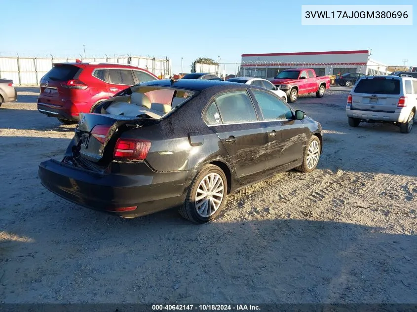 2016 Volkswagen Jetta 1.8T Sel VIN: 3VWL17AJ0GM380696 Lot: 40642147