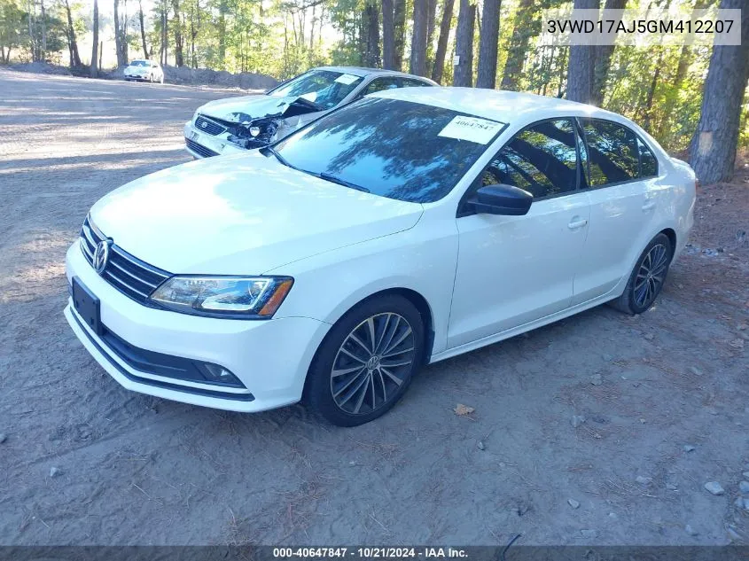 2016 Volkswagen Jetta 1.8T Sport VIN: 3VWD17AJ5GM412207 Lot: 40647847