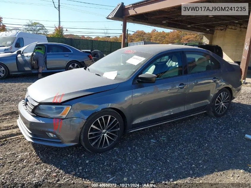 2016 Volkswagen Jetta Sport VIN: 3VWD17AJ9GM241235 Lot: 40650372