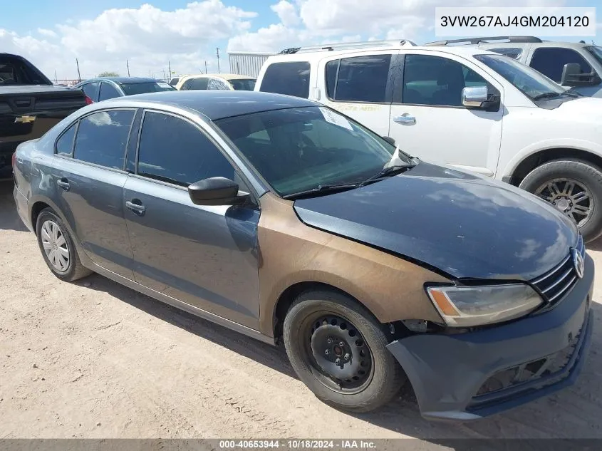 2016 Volkswagen Jetta 1.4T S VIN: 3VW267AJ4GM204120 Lot: 40653944