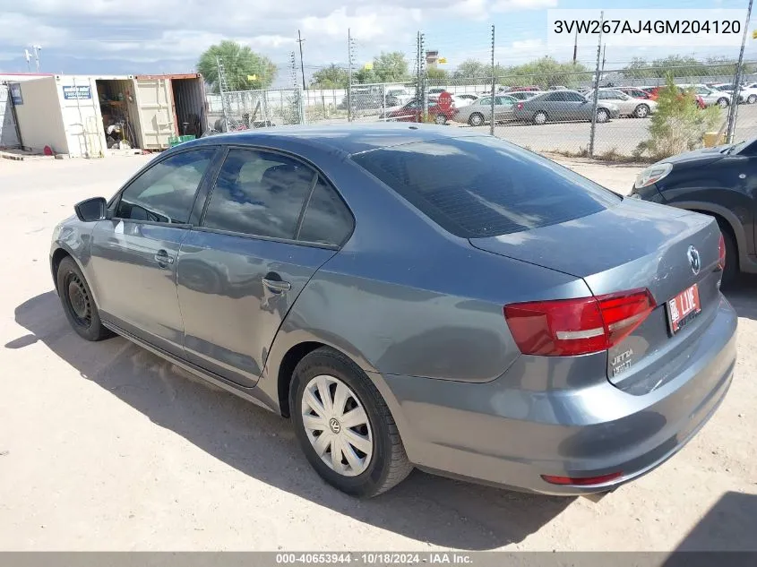 2016 Volkswagen Jetta 1.4T S VIN: 3VW267AJ4GM204120 Lot: 40653944