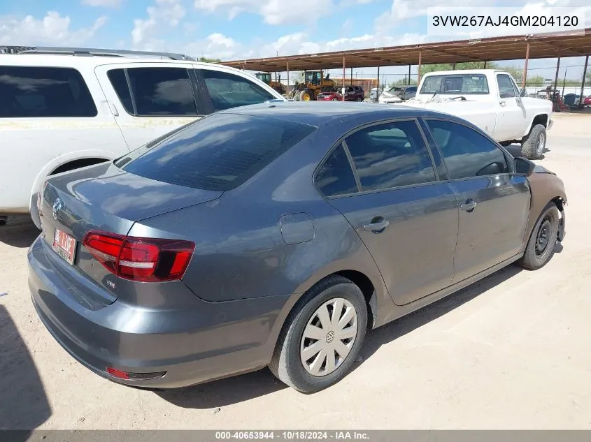 2016 Volkswagen Jetta 1.4T S VIN: 3VW267AJ4GM204120 Lot: 40653944