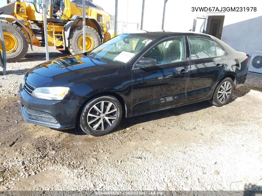 3VWD67AJ3GM231978 2016 Volkswagen Jetta 1.4T Se