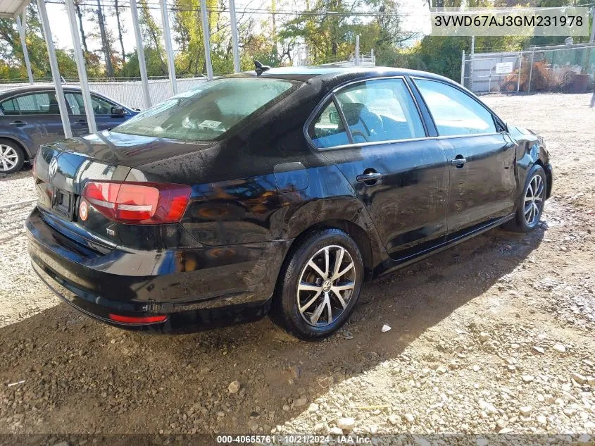 2016 Volkswagen Jetta 1.4T Se VIN: 3VWD67AJ3GM231978 Lot: 40655761