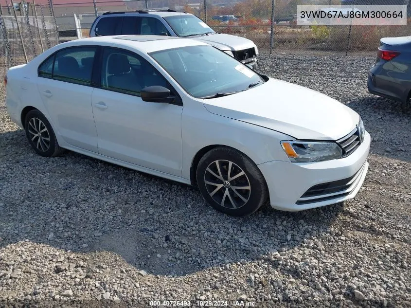 3VWD67AJ8GM300664 2016 Volkswagen Jetta 1.4T Se