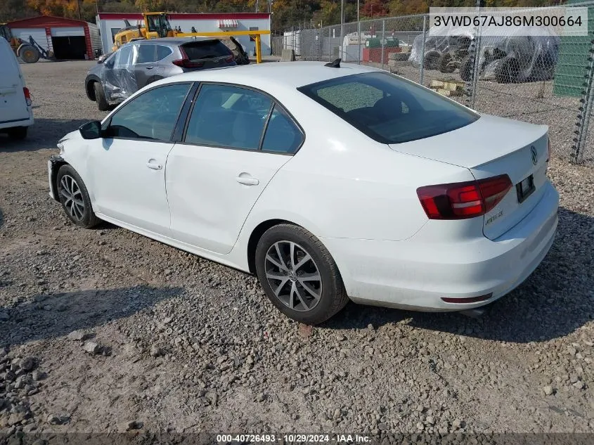 3VWD67AJ8GM300664 2016 Volkswagen Jetta 1.4T Se