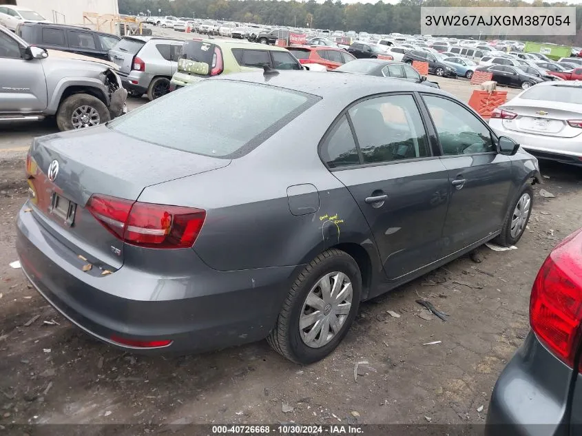 2016 Volkswagen Jetta 1.4T S VIN: 3VW267AJXGM387054 Lot: 40726668